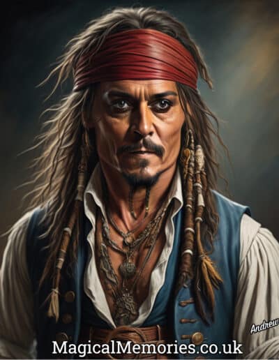 Jonny Depp captain Jack Sparrow Caricature