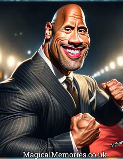 The Rock Dwane Johnson Caricature
