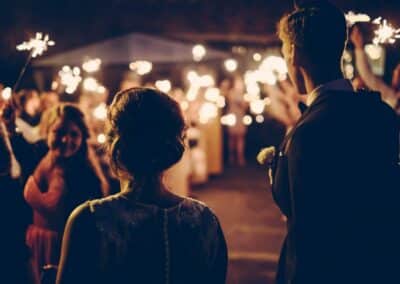 more sparklers at wedding