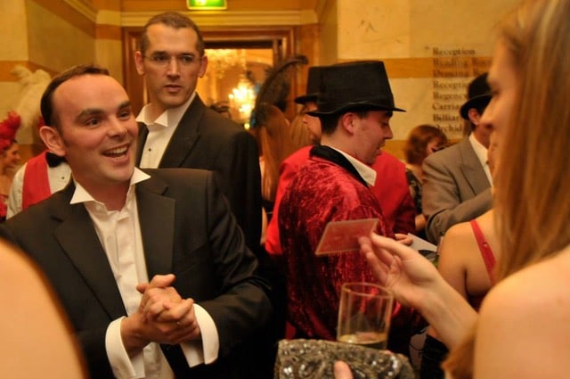 Craig the Magician entertaining guests at a formal event