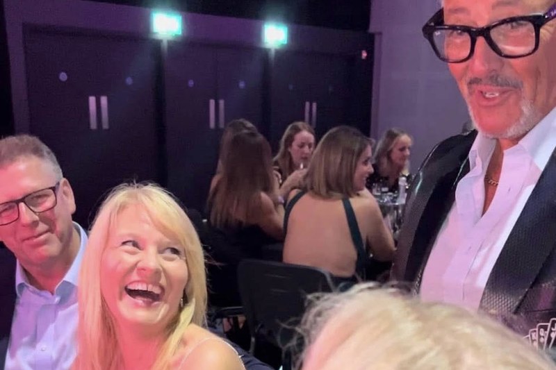Wedding guests reacting to Mike's Magic