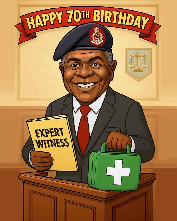 70th birthday caricature gift from photo