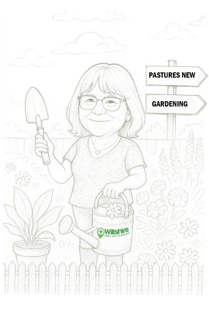 Gardener caricature draft
