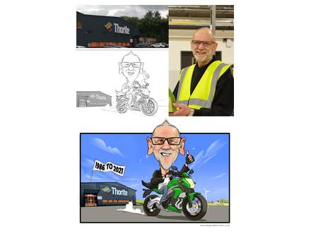 Retirement caricature gift from photo