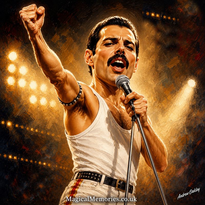 Caricature of Freddie Mercury