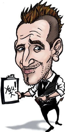 Characterful Caricatures cartoon self-portrait