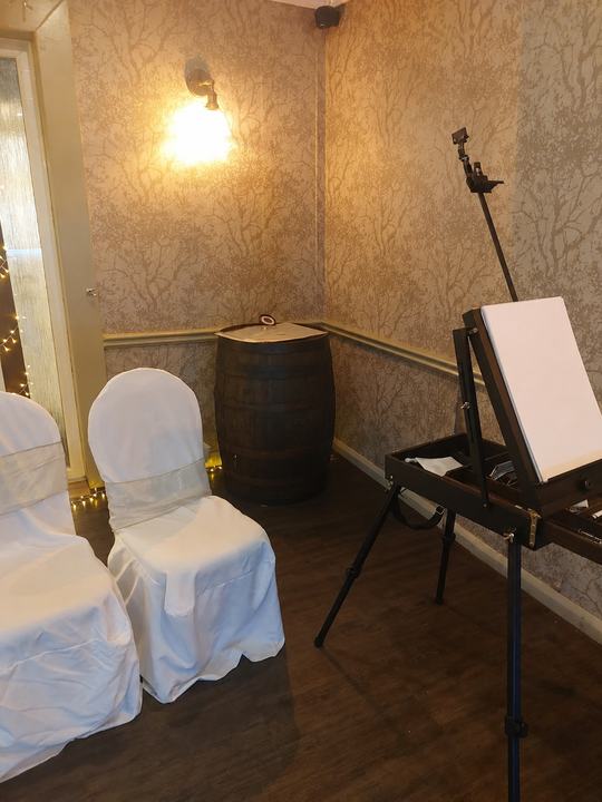 Davey's Caricatures seated setup