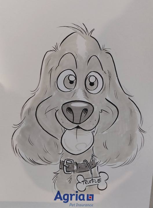 Davey's dog caricature example 1
