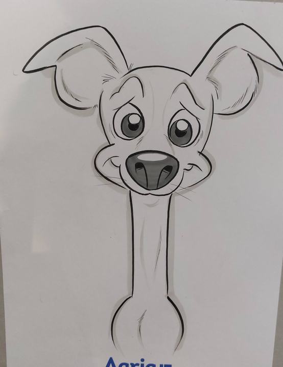 Davey's dog caricature example 2