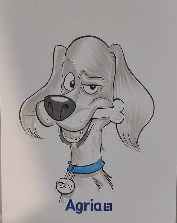 Davey's dog caricature example 4