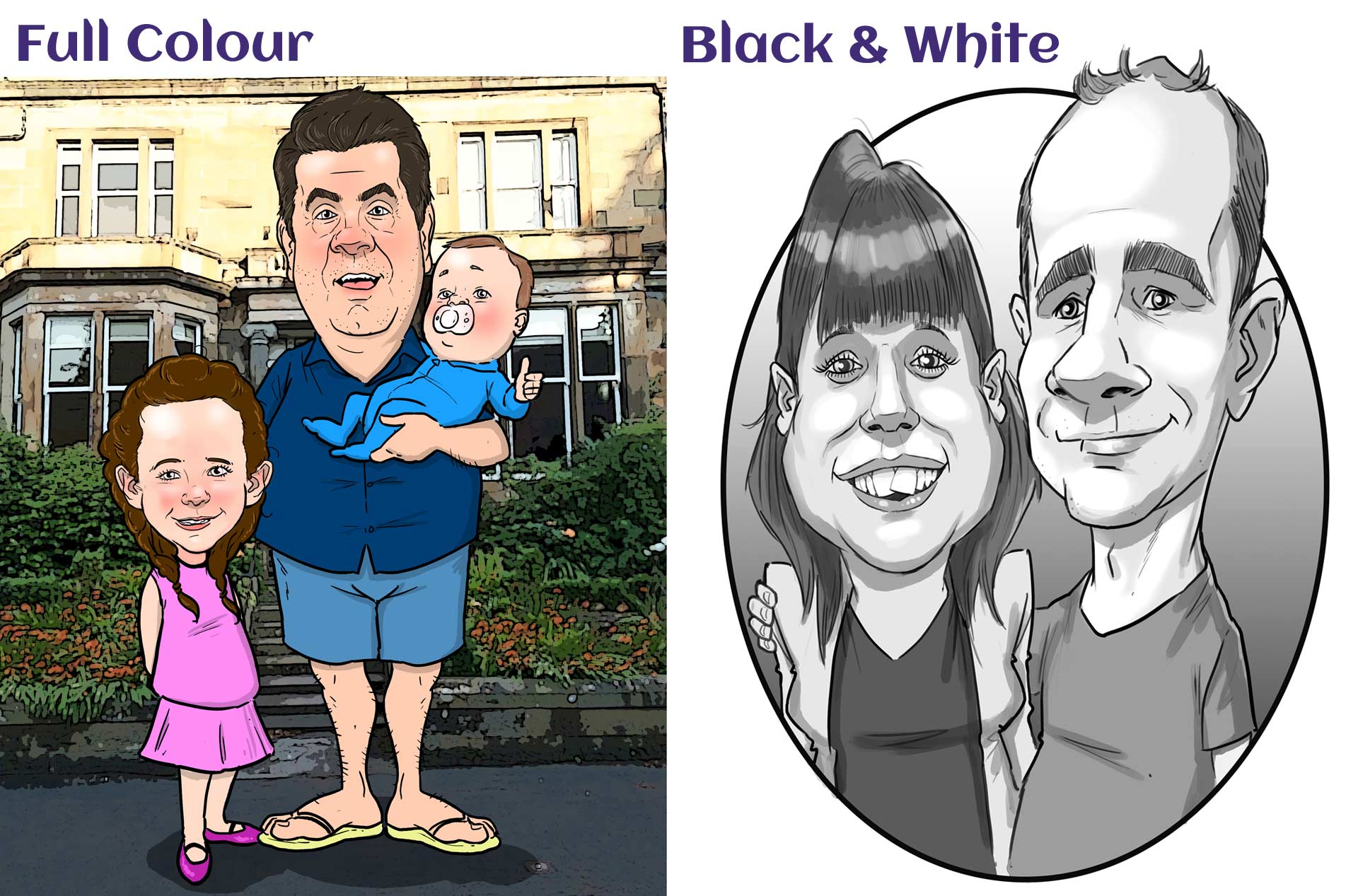 family caricatures