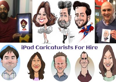 iPad Caricaturists for hire