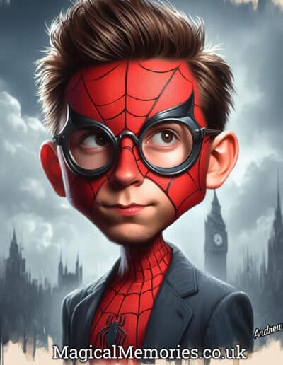Tom Holland Spiderman Caricatures